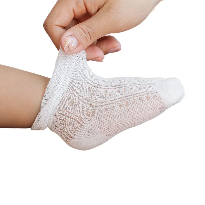 

Newborn Baby Socks Baby Girl Socks Cotton Breathable Summer Mesh Thin Baby Boy Socks Ribbed Newborn Boat Sock Infant 4pairs