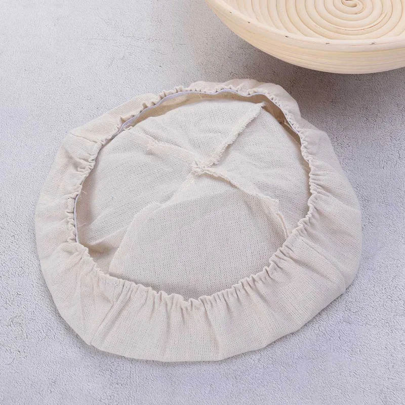 Круглая Корзина баннетон набор для выпечки хлеба из небеленного натурального