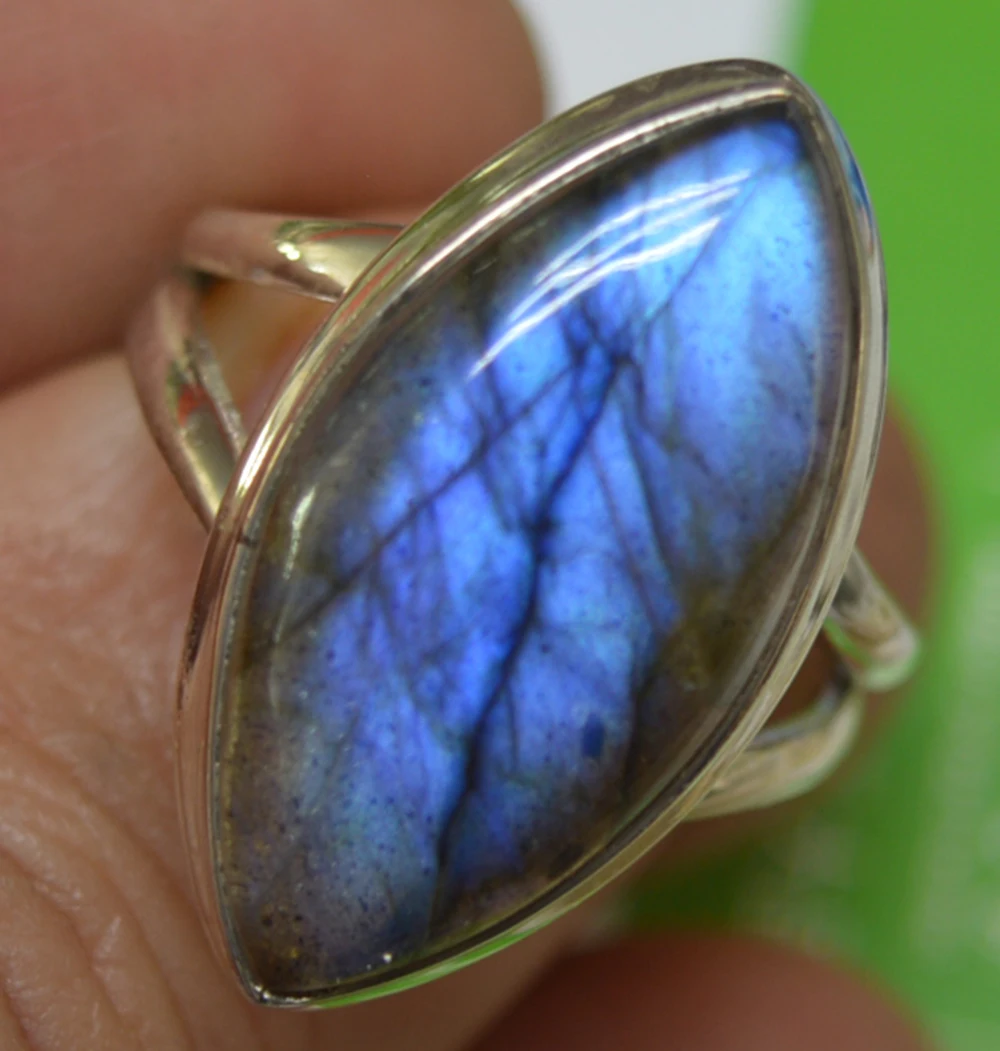 

Genuine Labradorite Ring 925 Sterling Silver, USA Size : 7.75, AR3548