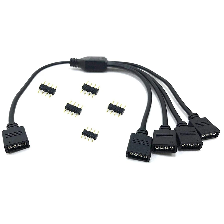 

Strip Accessories 1 to 2 3 4 Female Connector Splitter RGB Strips extension Cable with 4 pin connector For 3528 5050 LED Strips