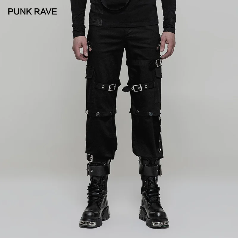 Панк рейв мужские панк мотоциклетные съемные черные красивые повседневные