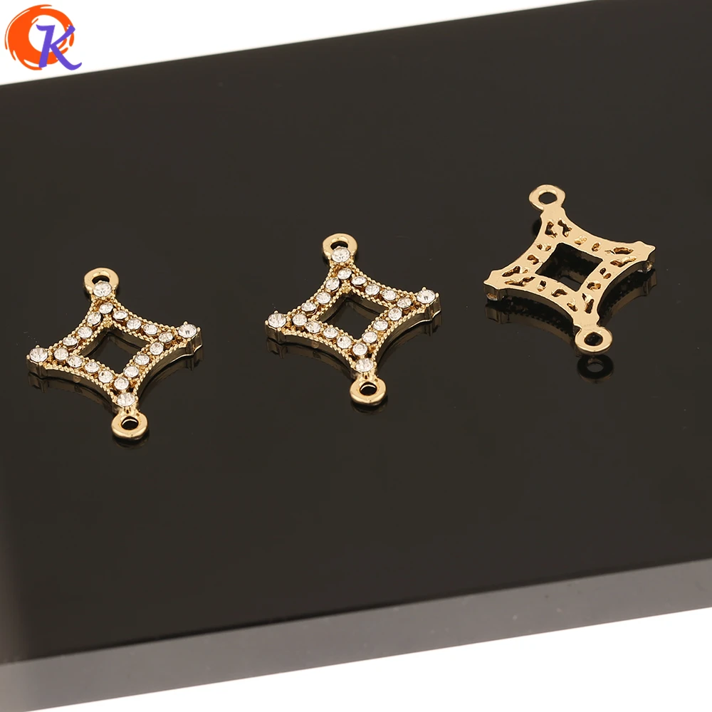 

Cordial Design 50Pcs 18*24MM Jewelry Accessories/Hand Made/Rhinestone Charms/Geometry Shape/DIY Part/Connectors/Earring Findings