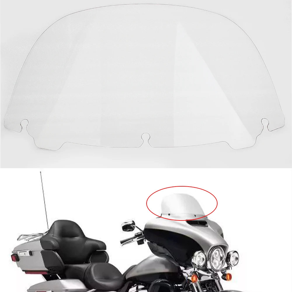 Лобовое стекло с прозрачным мотором 10 дюймов подходит для Harley Davidson 2014-2020