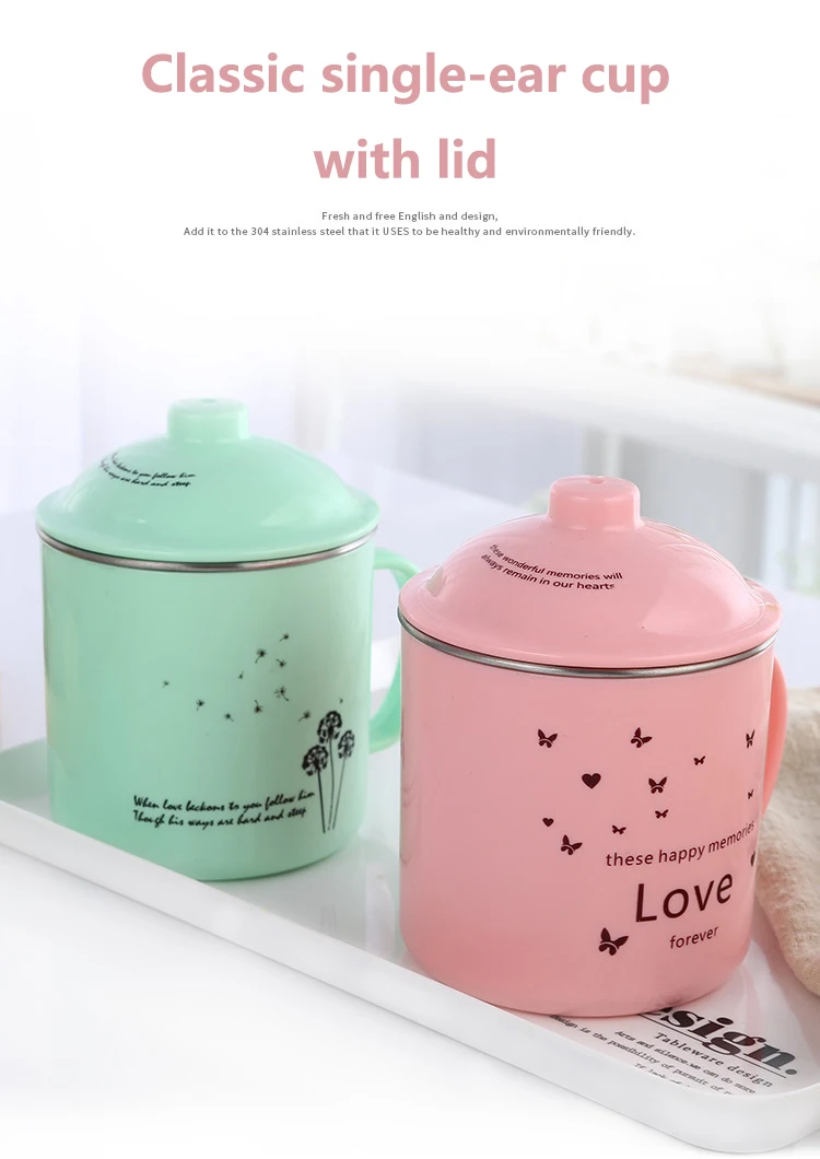 Креативная кружка для кофейного чая из нержавеющей стали Экологичная школьная