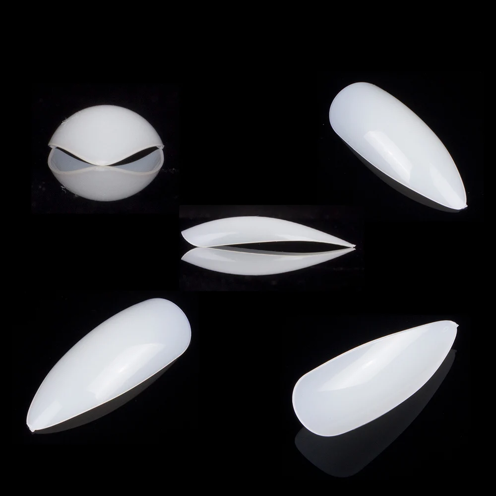 Накладные ногти миндальные длинные 100 шт./кор. полное покрытие Типсы для ногтей