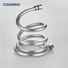 Шланг для душа COOANHO, гладкий, пластиковый, с защитой от перегиба, шланг для биде дюйма, с латунными соединениями (серебристый)
