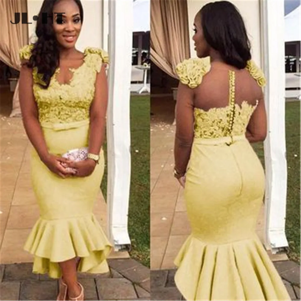 Женское платье с юбкой-годе V-образным вырезом и пуговицами | Свадьбы торжества