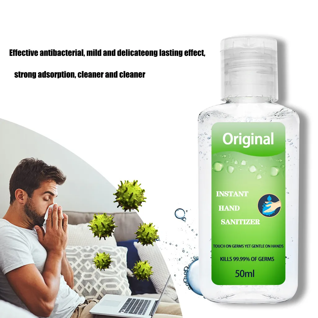 50 мл миниатюрный антисептик для рук бесплатный аромат одноразовый без очистки