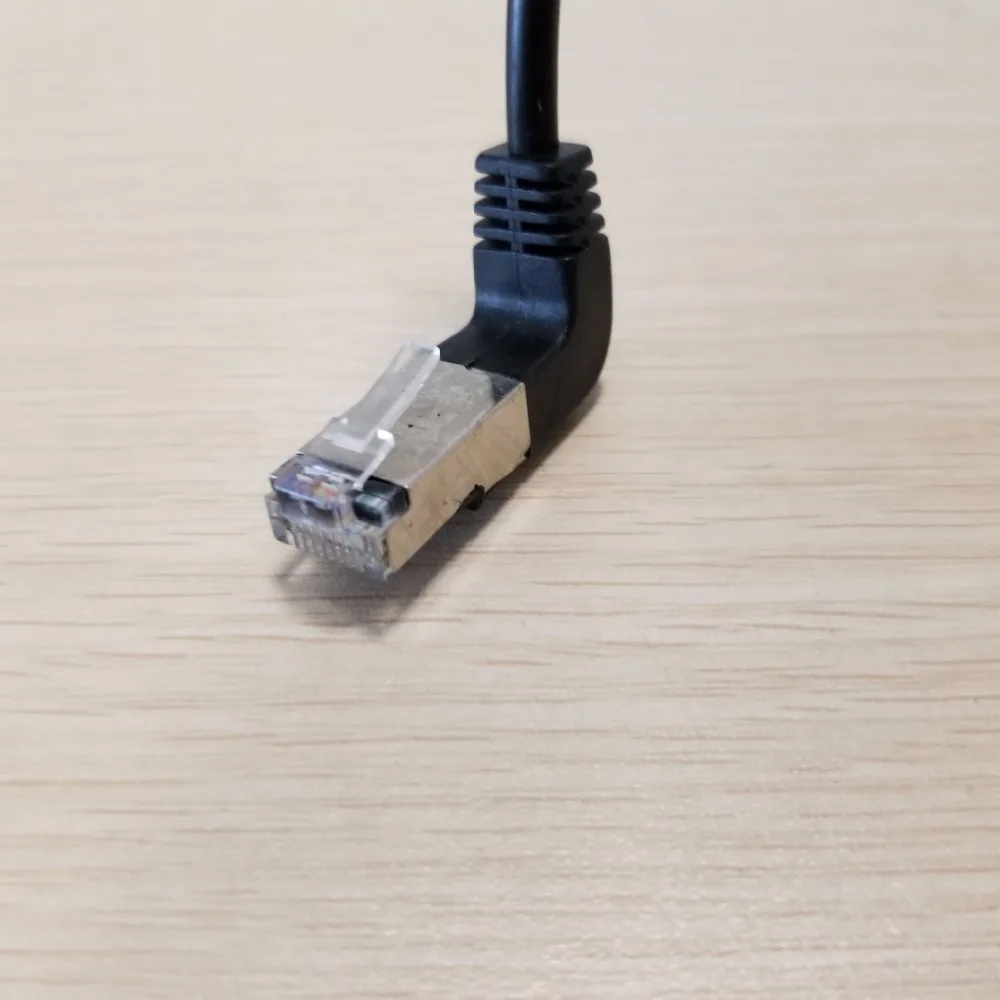 Удлинительный кабель RJ45 с углом 90 градусов для передачи данных крепление панели