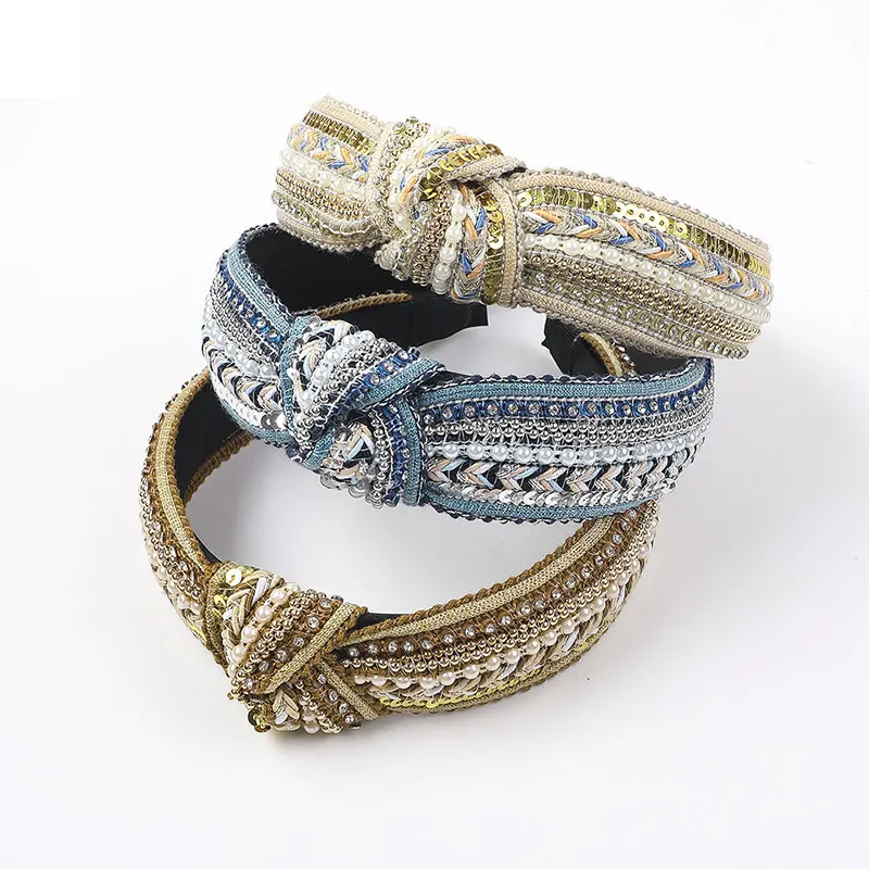 Ободок женский с перекрестным узлом модный аксессуар для волос широкими