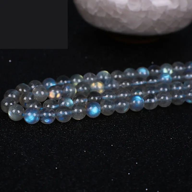 AAA+ Grade Genuine Natural Blue Rainbow Flash Labradorite Stone Beads For Jewelry Making Strand 15
