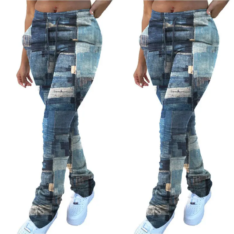 

Ladies High Waist Retro Jeans Pants Women Stretch Slim Casual Denim Trousers UK