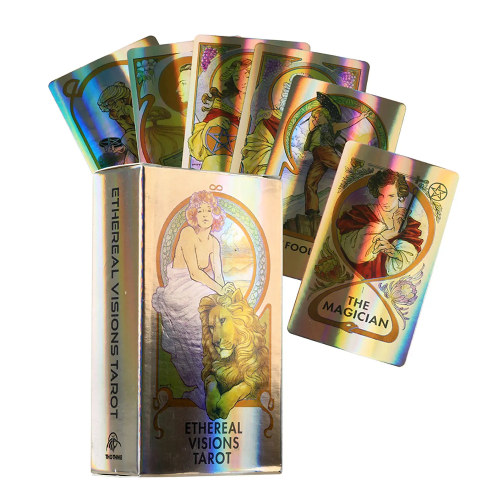 

80pcs Tarot Cards Full English Ethereal Visions Tarot Cards Factory Made High Quality Tarot Deck Board Game Cards For Women Girl