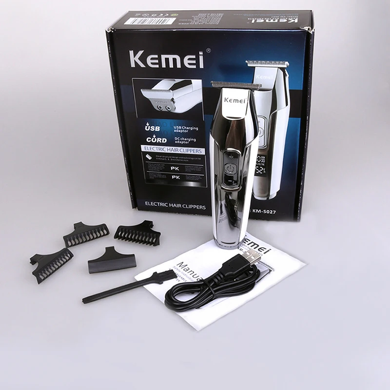 

Kemei Electric Hair Clipper USB Charging Cordless Hair Trimmer Adamant Steel Blade Fast Charging Hair Cutter Cutting Machine