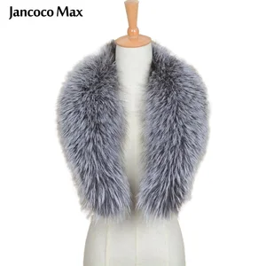 Женский и мужской меховой воротник Jancoco, теплый шарф из натурального меха лисы, Max * 80 см90 см100 см, S1635