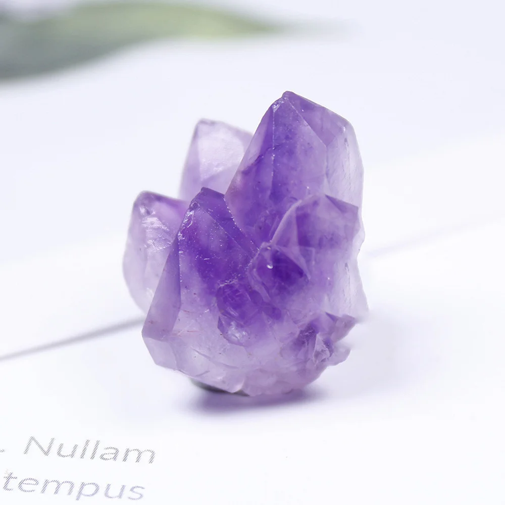 

Natural Amethyst Skeletal Quartz Point Crystal Cluster Pendant Healing Specimen Natural Stones Minerals DIY Gift