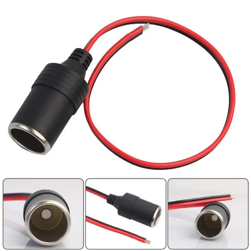 

VODOOL 30cm 12V 10A Max 120W Car Cigarette Lighter Charger Cable Female Socket Plug Car Cigarette Cable Accessories High Quality