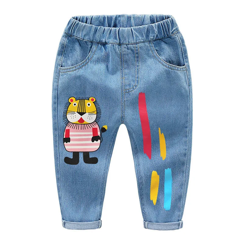 

Baby Boys Girls Jeans Pants Fashion New 2021 Children Trousers Kids Boys Girls Jeans Casual Denim Pants Cartoon Tiger Jeans