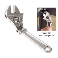 810 inch adjustable ratchet wrench folding handle dual purpose pipe wrench spanner key hand tool