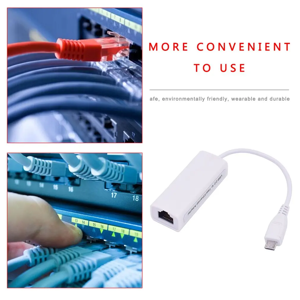 Сетевая карта Micro USB Ethernet адаптер к RJ45 для Windows 7/8/10 Android планшета IC LAN|Сетевые карты|