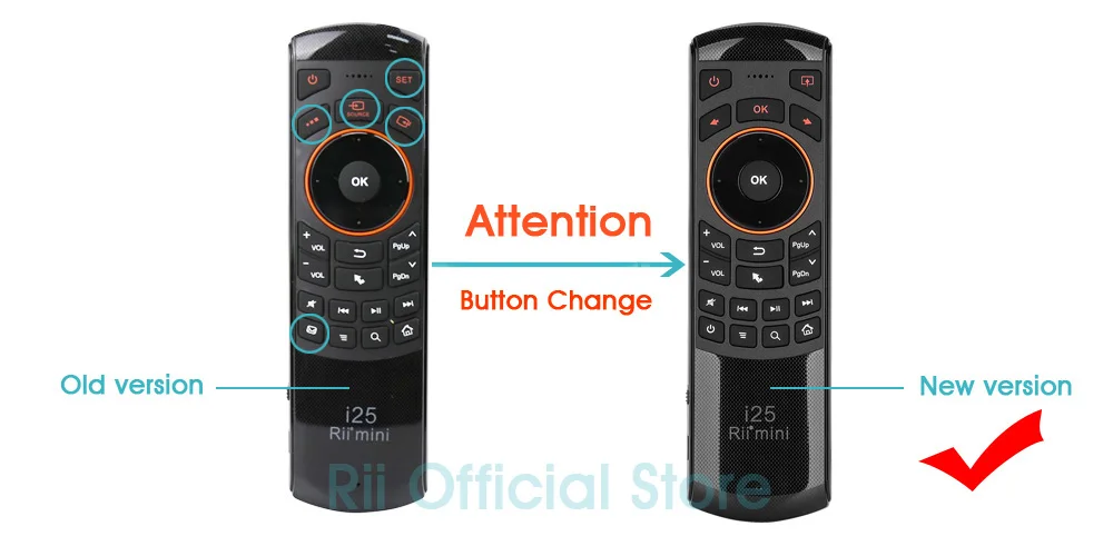 Rii mini i25 клавиатура языка иврит Fly mouse пульт дистанционного управления с программируемым ключом для смарт-ТВ на андроид tv Box Fire tv