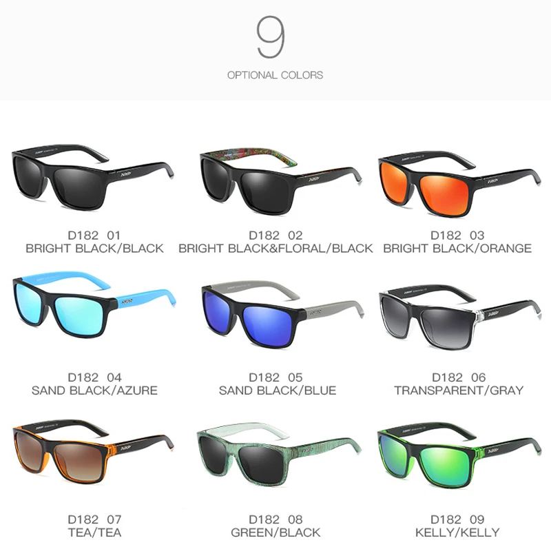 

DUBERY Brand 2Pack Men's Polarized Fishing Sport Cycling Style Sunglasses UV400 Protects The Eyes And Blocks Dazzling Glare D182