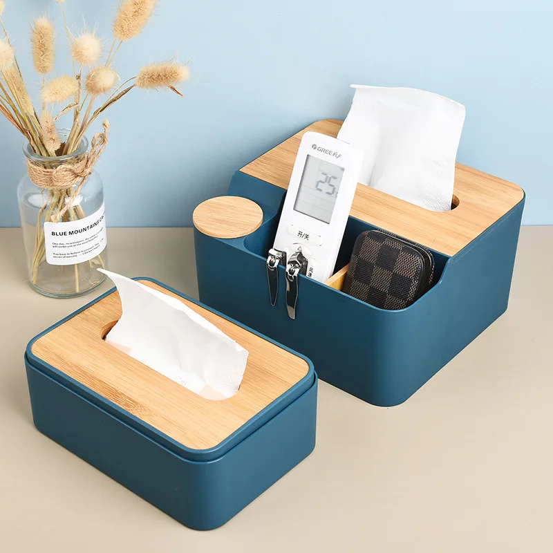 

Wood Napkin Holder Rectangle Shape Plastic Tissue Container Towel Box Case Home Kitchen Paper Holder Storage Box Accessories