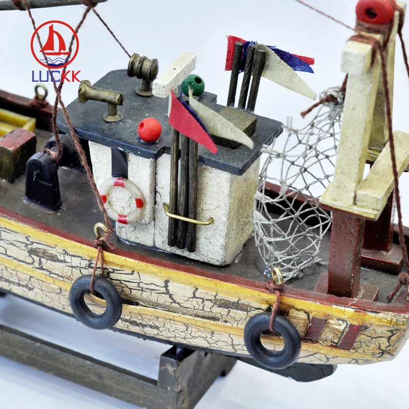 Классическая деревянная лодка LUCKK для рыбалки винтажная подарки домашнего