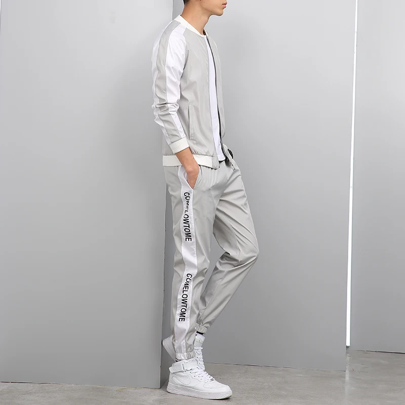 

Brand Men's Sets Casual Men Tracksuit 2 Piece Set 2021 Spring Autumn Jacket+Pants Fashion Sports Suit Men Streetwear Hip Hop