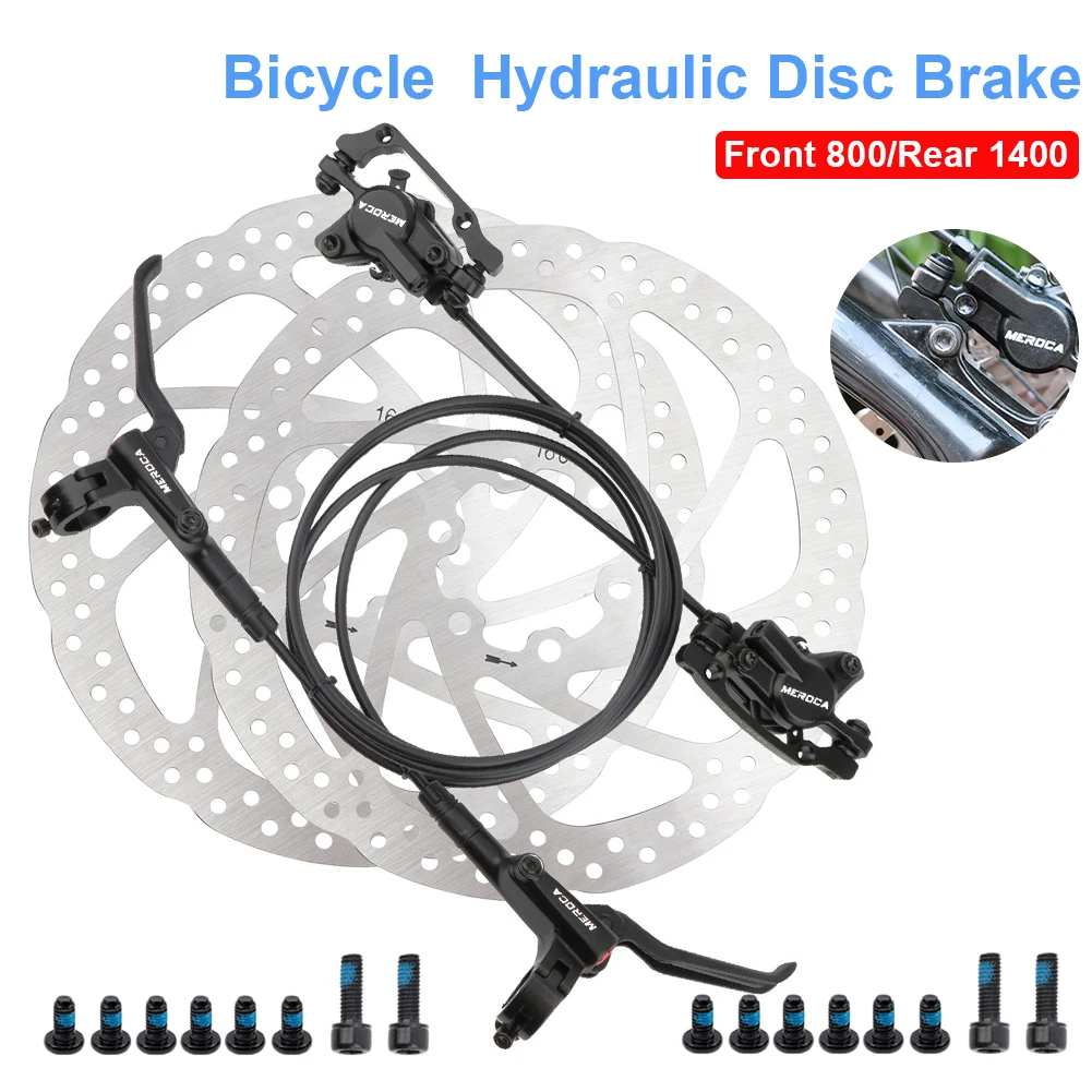 

Mountain Bike Hydraulic Disc Brake Front Rear 800/1400mm Cables Oil Disc Brake 160mm Disc Brake Rotor MTB Bicycle Accessories