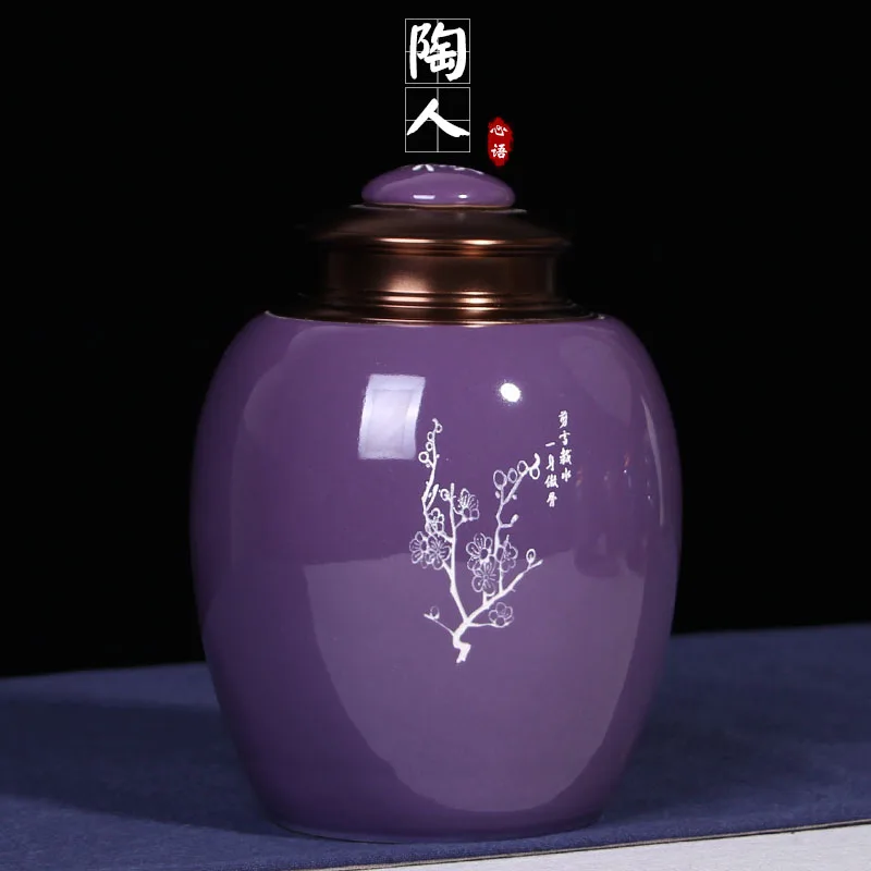 

Big Travel Vintage Tea Container Ceramic Weed Smell Proof Tea Storage Jar Containers Caixa De Cha Tea Organize BK50CY