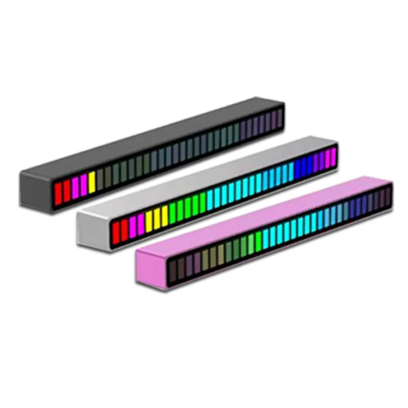 

NEW LED Strip Light Sound Control Pickup Rhythm Light Music Atmosphere Light RGB Colorful USB Energy-Saving Lamp Car Accessories