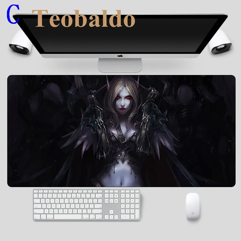 World of Warcraft Мышь Большой 60X30 см геймера сексуальная девушка Сильвана игровой коврик для мыши для ноутбука резиновые Тетрадь Настольный коврик