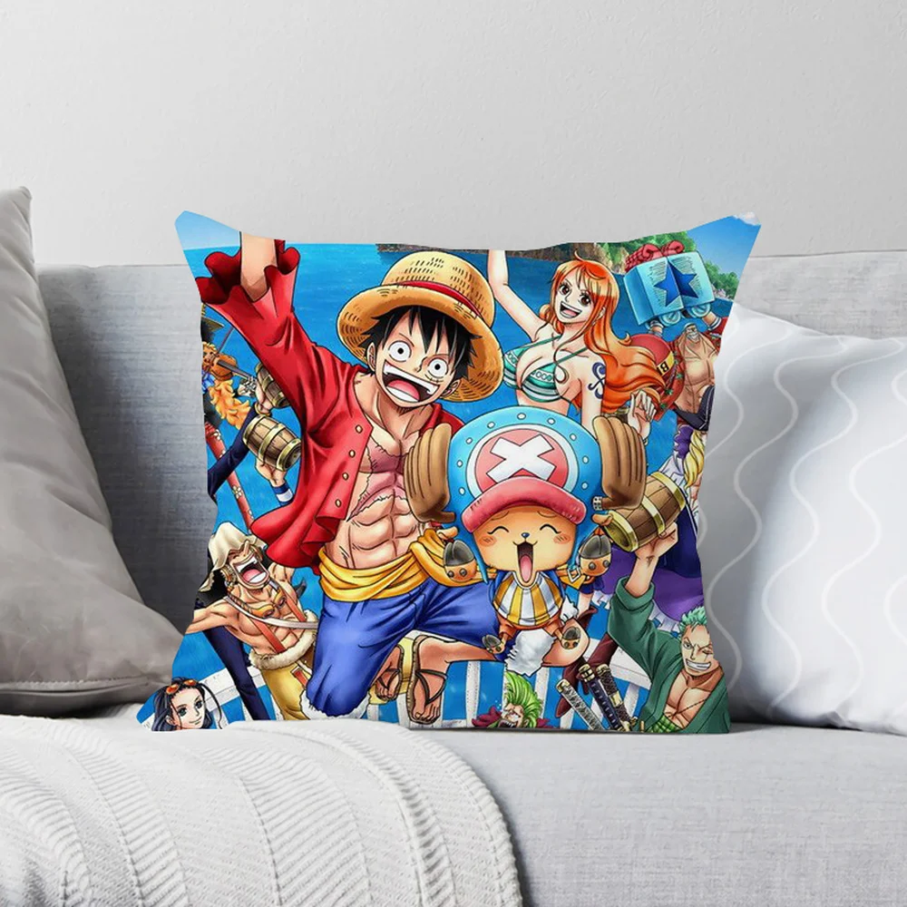 

CLOOCL Popular Anime One-Piece Funny Luffy Pillow Cover Double-sided Print Polyester Pillowcase Fashion Home Decor Pillowcase