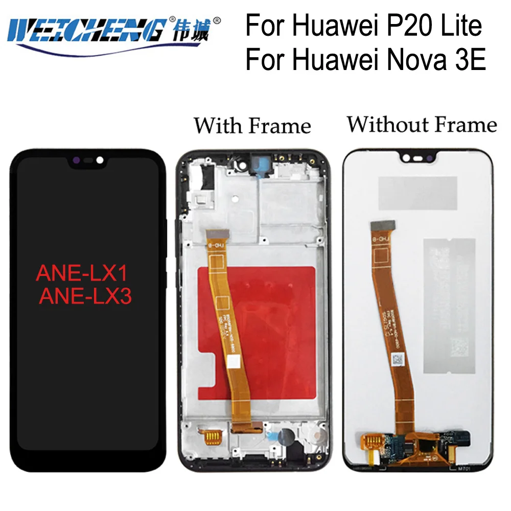 5 84 &quotНовый ЖК дисплей для Huawei P20 Lite ANE LX1 LCD + цифровой преобразователь сенсорного