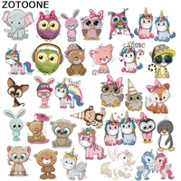 zotoone diy thermo stickers iron on transfers patches for clothing cute animal owl heart transfers patch for childrens clothes