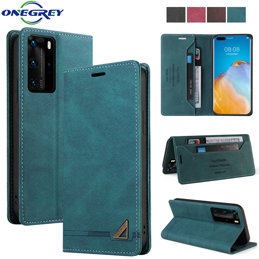 

Flip Leather P40 Phone Bag Case For Huawei P30 P20 Pro Lite P Smart 2021 2020 2019 Y7P Y6P Business Wallet Card Slot Cover Coque