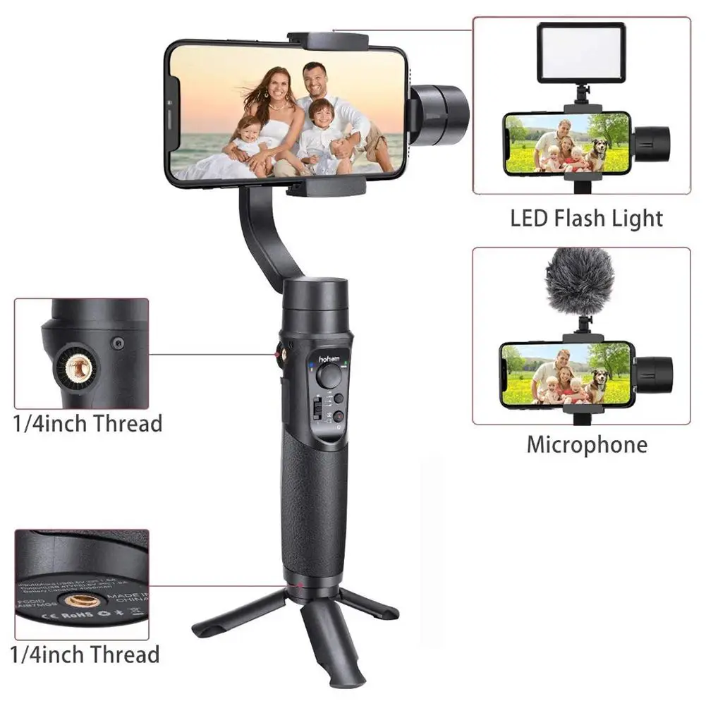

3-Axis Handheld Smartphone Gimbal Univsersal For IPhone 11 Pro XS X 8 Smartphone Accessories