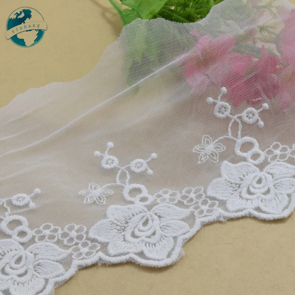 11cm wide cotton embroidery lace sewing ribbon guipure trim wedding decoration DIY dolls dress Accessories fabric edge#4054 | Дом и сад