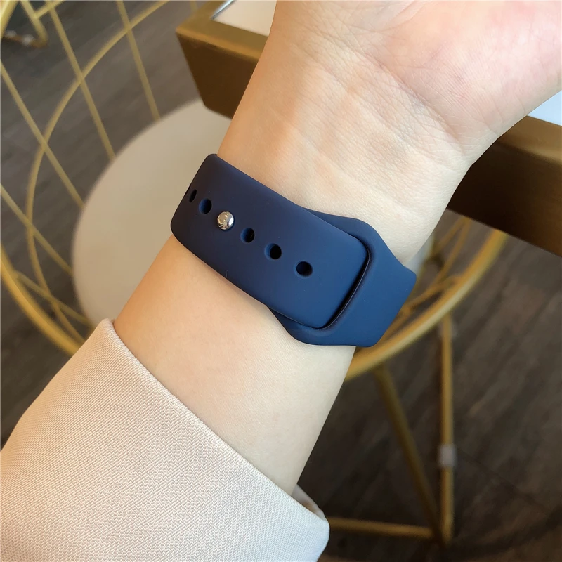 Ремешок силиконовый для apple watch band 44 мм 40 38 42 резиновый браслет iwatch Series 6 5 4 3 Se 7 |