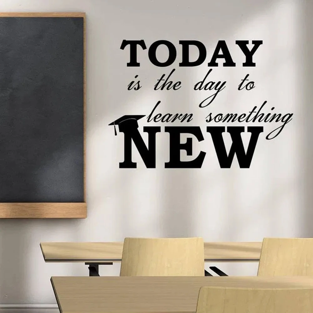 

Wall Stickers Motivational Quote Today Learn Something New Wall Stickers Kids Children Room Decoration Wall Art Murals3678