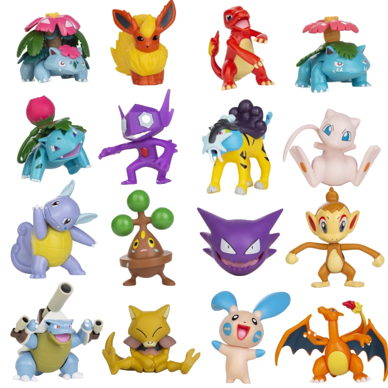

Tomy Genuine Pokemon Pikachu Charizard Mew Eevee Cute Cartoon Figure Doll Anime Model Ornaments Toys Kids Birthday Gift