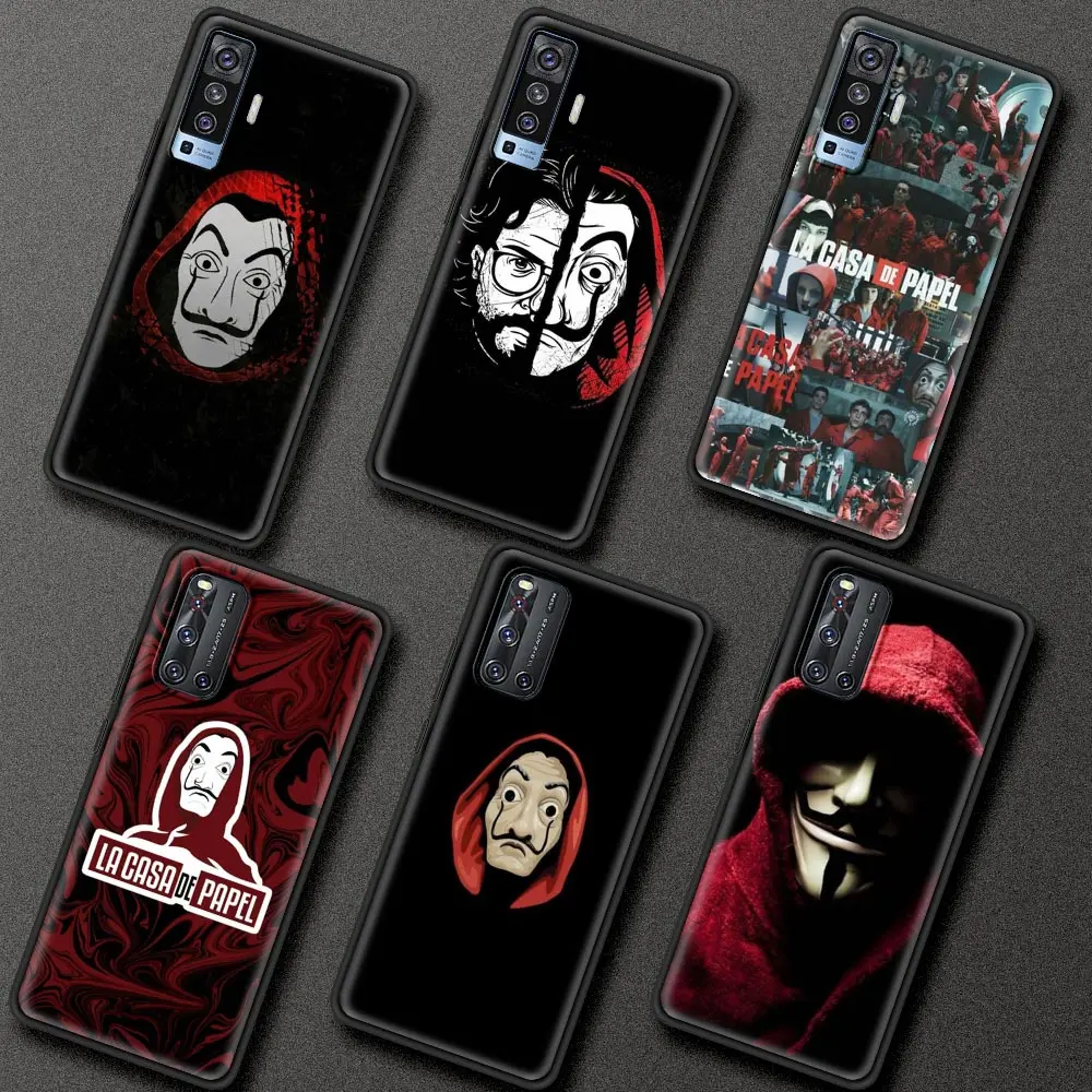 Lacasa De Papel чехол для телефона Vivo Y 11 12 19 50 VIVO X50 Pro Plus V Neo Силиконовый ТПУ мягкий черный