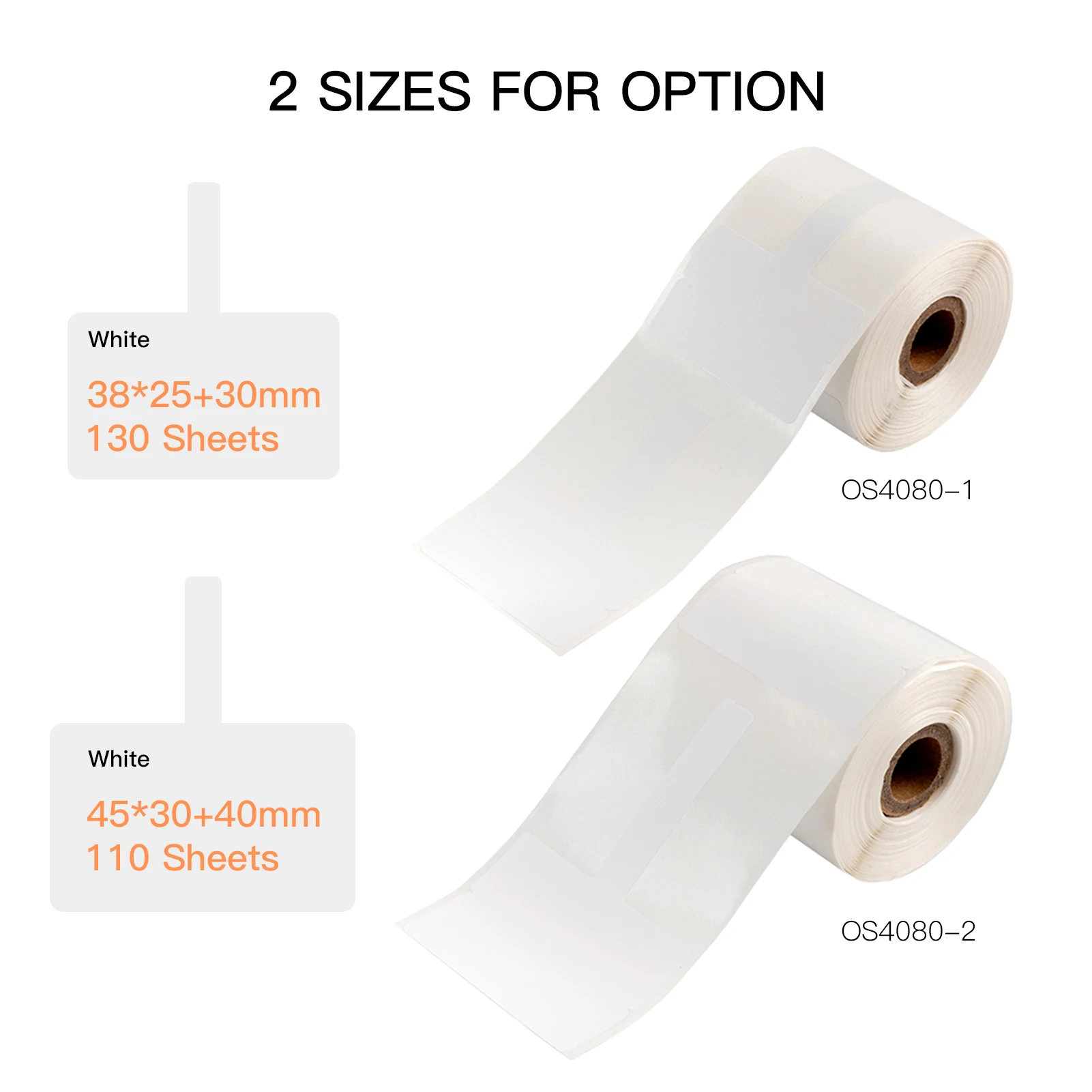 

Aibecy T-Shape Cable Label Paper Self-Adhesive Jewelry Label Paper Thermal Printing Paper 38*25mm+30mm 130sheets/roll