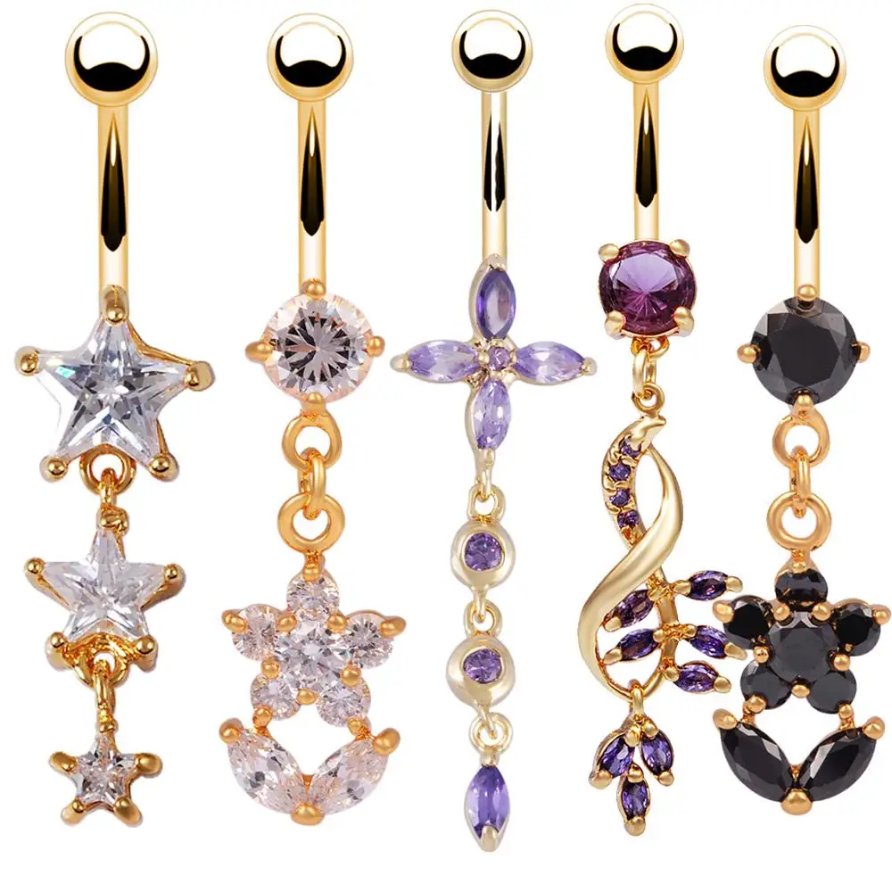 Ювелирные изделия Eudora прозрачное украшение для пирсинга живота с фианитами