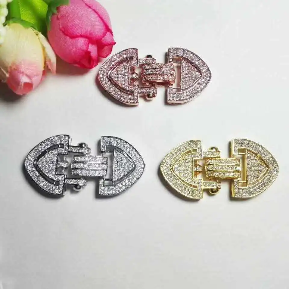 

2pcs/lot 58mm Jewelry accessories materials, pearl top chain and bracelet buckle, fashion sweater chain activity buckle.