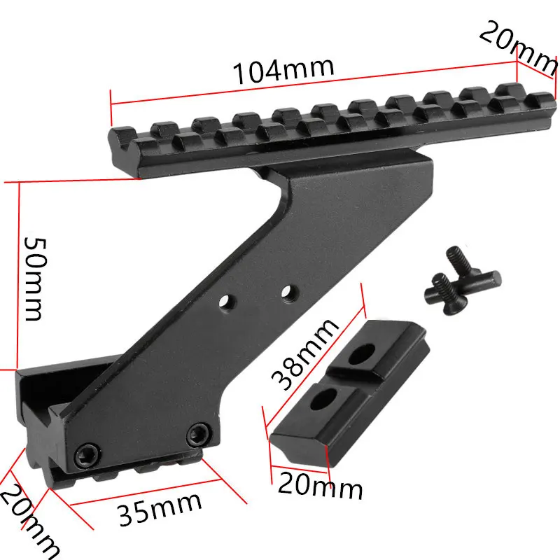 Тактический Топ и низ 20 мм рельсовое крепление для пистолетного прицела планка