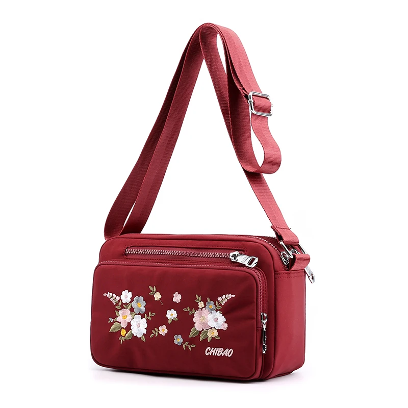 Bags for Women Nylon Crossbody Waterproof Female Messenger Bag Embroidery Shoulder Bag Small Fashion Women Messenger Bags