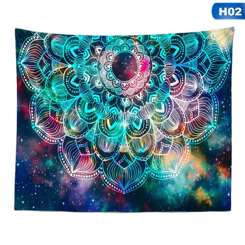 

India Mandala Tapestry Wall Hanging Boho Decor Wall Cloth Tapestries Psychedelic Hippie Night Moon Tapestry Mandala Wall Carpet