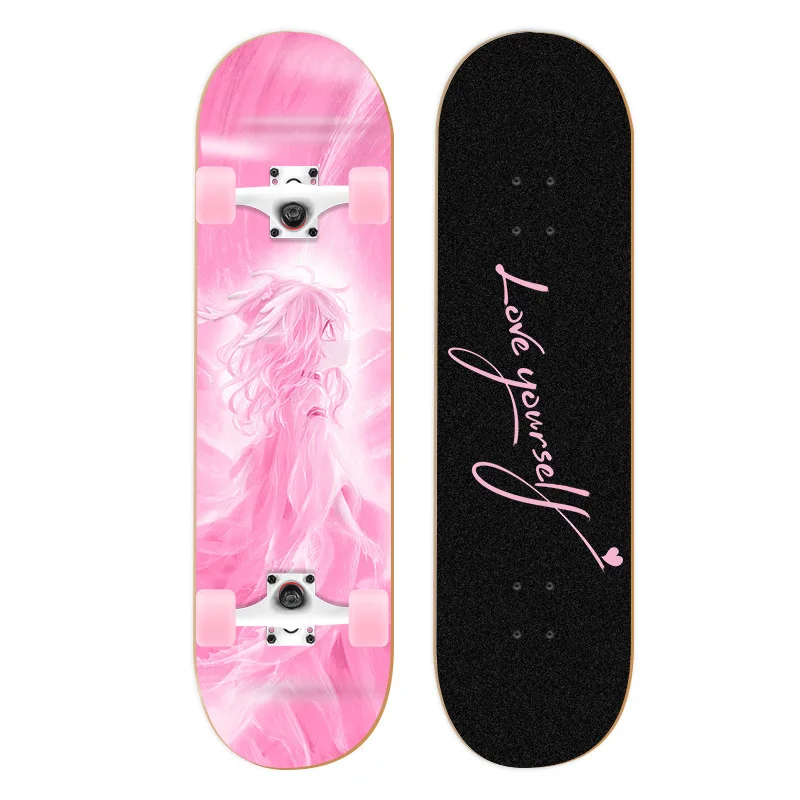 

Skateboards for Girls Boys Beginners, 31" x 8" Complete Standard Skateboard for Teens & Adults, 7 Layer Canadian Maple Double